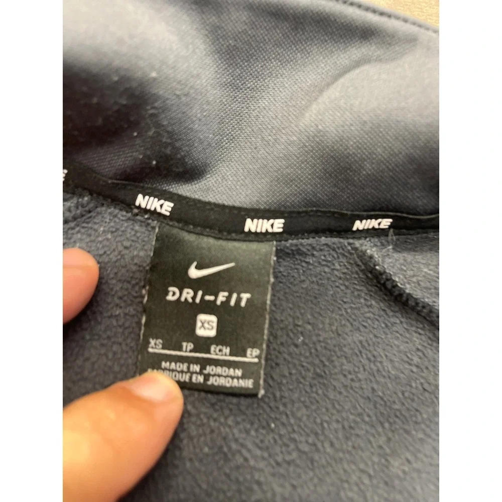 Nike Dri-FIT Womens XS Quarter Zip‎ Pullover Gray Fleece Lined Training Top